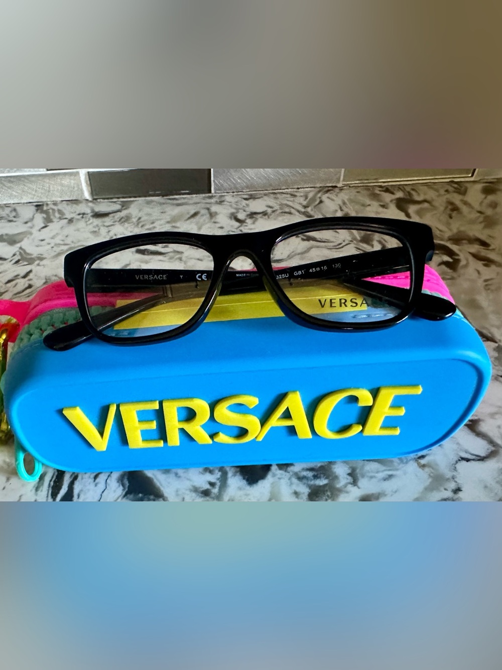 Versace Kids Eyeglasses VK 3325U GB1 Black Frames 45[]16 130 with Case - Picture 2 of 12